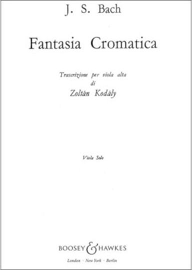 Boosey & Hawkes Bach J.S. Fantasia Cromatica Sheet Music for Piano