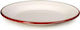 Ibili Bordeaux Plate Shallow Emaye White with Diameter 24cm