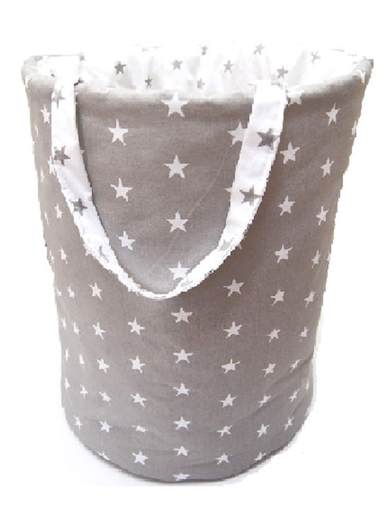 BabyCute Kids Fabric Toy Storage Basket Stars OB-00 Gray