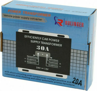 Rolinger Car Transformer From 24V to 12V 20A