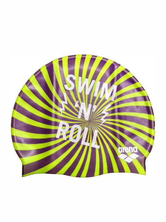 Arena Print Silicone Kids Swimming Cap Multicolour