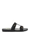 Utopia Sandals Leder Damen Flache Sandalen Flatforms in Schwarz Farbe