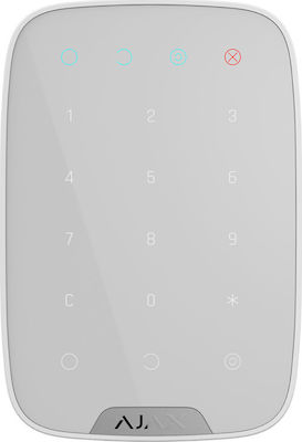 Ajax Systems KeyPad Plus Ασύρματο Πληκτρολόγιο Συναγερμού Αφής σε Λευκό Χρώμα