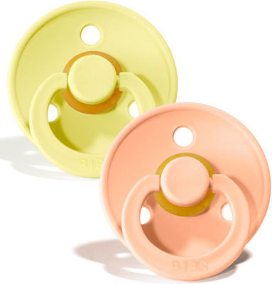 Bibs Rubber Pacifiers for 6-18 months Colour Sunshine / Peach Sunset 2pcs