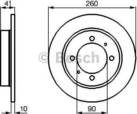 Bosch Brake Discs Rear 2pcs for Volvo S40 / V40