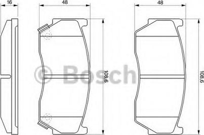 Bosch Σετ Τακάκια Εμπρός 2τμχ για Nissan Almera Mazda / Nissan