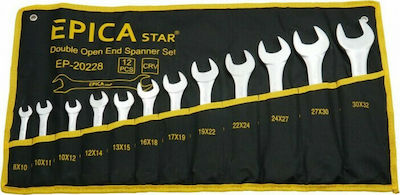 Epica Star Set of 12 German Wrenches with Head Sizes from 10mm to 32mm