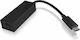 Icy Box IB-LAN100-C3 USB-C Network Adapter with Wired Gigabit Ethernet Connection