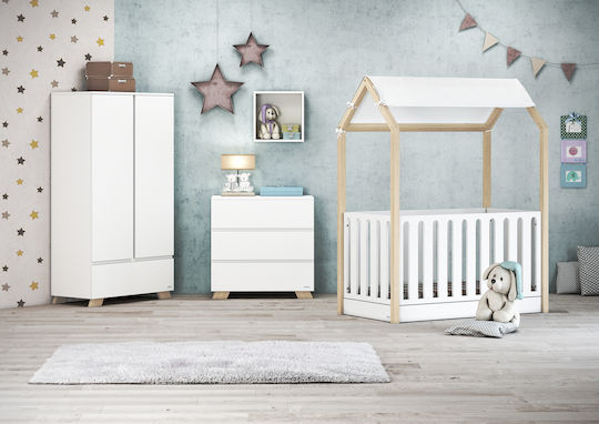 Casababy Winnie Комплекти бебешки мебели с Креват и Комод Бял / Бежов