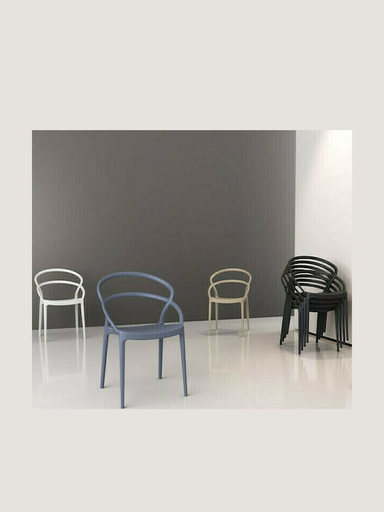 Outdoor Chair Polypropylene Pia Grey 54x56x82cm