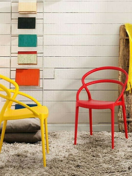 Outdoor Chair Polypropylene Pia Yellow 54x56x82cm