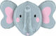 Ballon Folie Jumbo Baby-Dusche Rund Gray 86cm