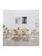 Dining Room Wooden Chair Cream 48x46x68cm 6pcs