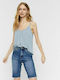Vero Moda Women's Summer Blouse with Straps Light Blue