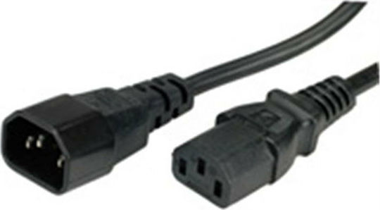 Roline IEC C14 - IEC C13 Cable 1.8m Μαύρο 19.99.1515