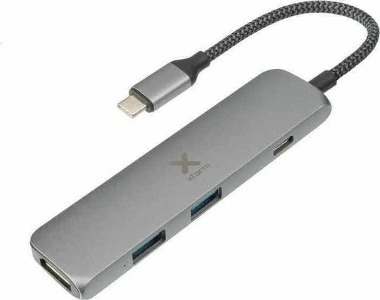 Xtorm MOB XWH03 USB-C Docking Station mit HDMI 4K PD Silber