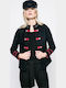 Esta Short Women's Cardigan with Buttons Navy Blue