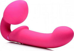 Strap U 10x Ergo-Fit G-Pulse Inflatable & Vibrating Strapless Strap-on Strapless Strap On with Dildo 24.6cm with Vibration in Pink Color