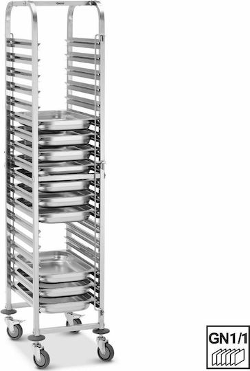 Bartscher Количка за професионална кухня за 18 тави В189.5xШ45xД61.3см