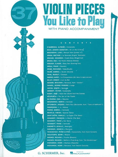 G. Schirmer 37 Violin Pieces You Like To Play G. Schirmer 37 Violin Pieces You Like To Play