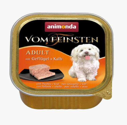 Animonda Vom Feinsten Adult Wet Food Dogs in Trays with Beef and Poultry Grain-Free 150gr