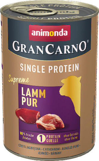 Animonda GranCarno Wet Food Dogs in Cans with Lamb Grain-Free & Gluten-Free 400gr