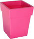 Viomes Linea No571 Φούξια Flower Pot 21x26cm in Pink Color