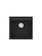 Sanitec Ultra Granite Drop-In Sink Synthetic Granite W50xD50cm Grafite