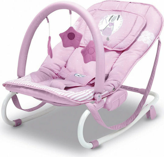 Asalvo Baby Bouncer Manual Relax pentru Bebeluși Iepuraș roz Asalvo Baby Bouncer Manual Relax pentru Bebeluși Iepuraș roz
