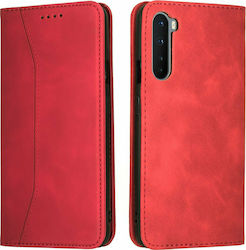 Bodycell PU Leather Brieftasche Synthetisches Leder Rot (OnePlus Nord) 04-00673