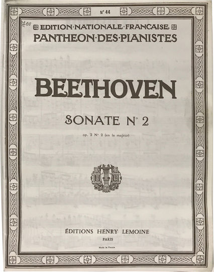 Henry Lemoine Beethoven - Sonata Op.2 N.2 Henry Lemoine Beethoven - Sonata Op.2 N.2