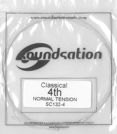 Soundsation Classical Normal Single String Silver Plated Classical Guitar 30" D (Re) 4th
