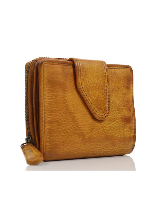 Trip Camel Wallet Made of Genuine Vintage Soft Leather (513 Camel)