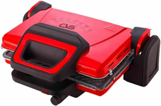 CVS DN-2202 Sandwich Maker Grill with Removable Plates 1800W Red