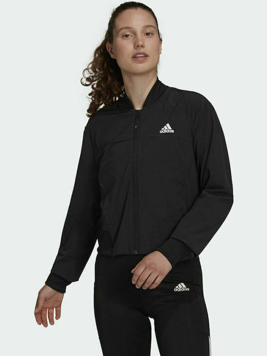 Adidas Aeroready Designed Move Γυναικείο Μπουφάν Running Μαύρο