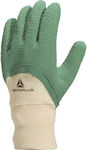 Delta Plus Gloves for Work Green Latex/Cotton