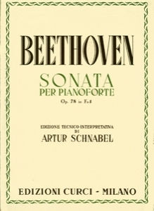 Curci Beethoven - Sonata per Pianoforte Op. 78 in Fa Sheet Music for Piano