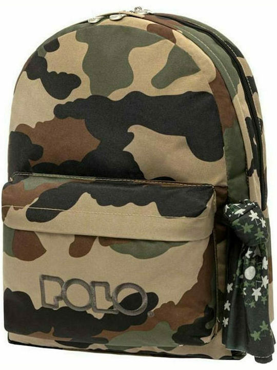 Polo Original Double Scarf Schulranzen Rucksack Junior High-High School in Khaki Farbe 30Es 2023