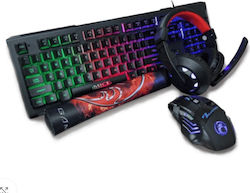 iMice GK-470 Gaming Keyboard Set with RGB lighting & Mouse (English US)