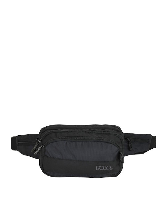 Polo Double Square Τσαντάκι Μέσης Μαύρο