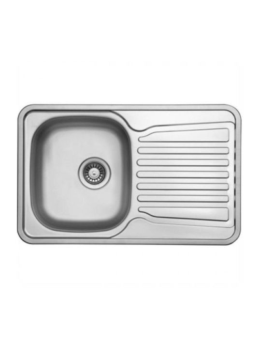 Macart Economy D-100 77.8x48.8cm Drop-In Sink Inox Matte W77.8xD48.8cm Silver