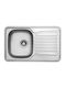 Macart Economy D-100 77.8x48.8cm Drop-In Sink Inox Matte W77.8xD48.8cm Silver