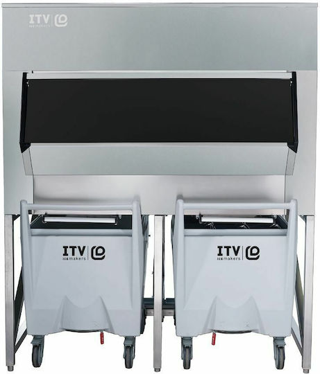ITV Ice Makers Depozit de Gheață cu 2 cărucioare cu Capacitate de 617kg