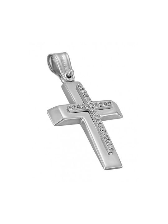 Cross in white gold ST25940F 9 Carat