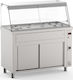 Inomak Bain-Marie Beheizte Ausstellungsvitrine Ben Mari mit 4 Plätzen für Gastronomen und Leistung 2520W B141 x T70 x H132 cm