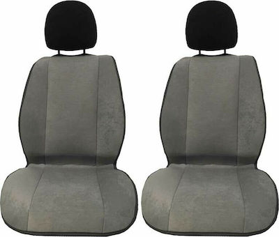 Auto Gs Alcantara Seat Covers Set 2pcs Super Fresh Gray