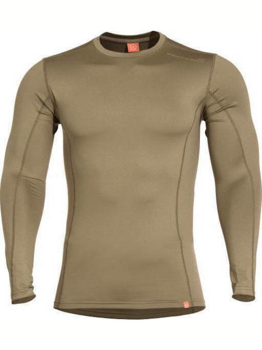 Pentagon Pindos 2.0 Bluza termică pentru bărbați cu mâneci lungi Maro