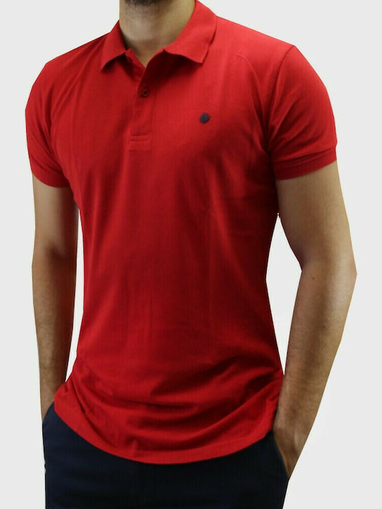 Dors Men's Short Sleeve Blouse Polo Red