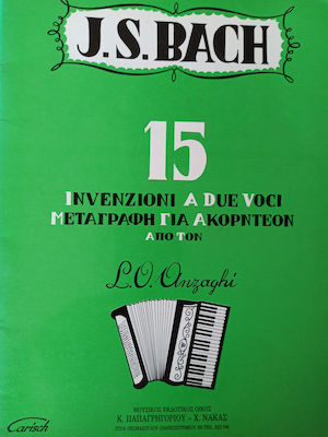 Panas Music Bach J. S. - 15 Invenzioni (Anzaghi) Παρτιτούρα για Ακορντεόν