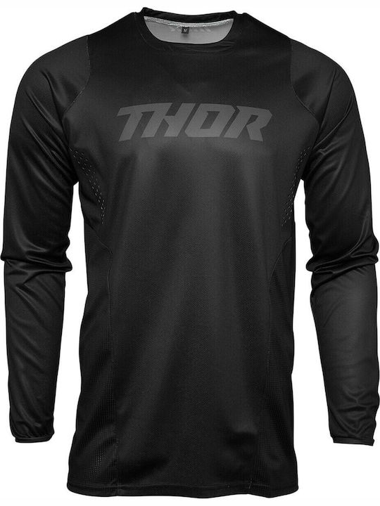 Thor MX Pulse Blackout Ανδρική Μπλούζα Motocross Μακρυμάνικη Μαύρο Χρώμα